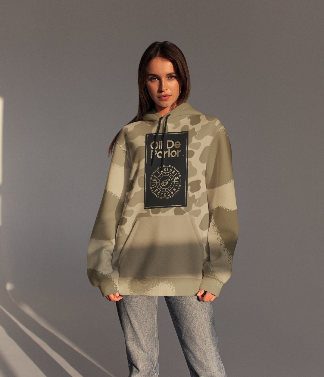 Camo Allover Print Hoodie