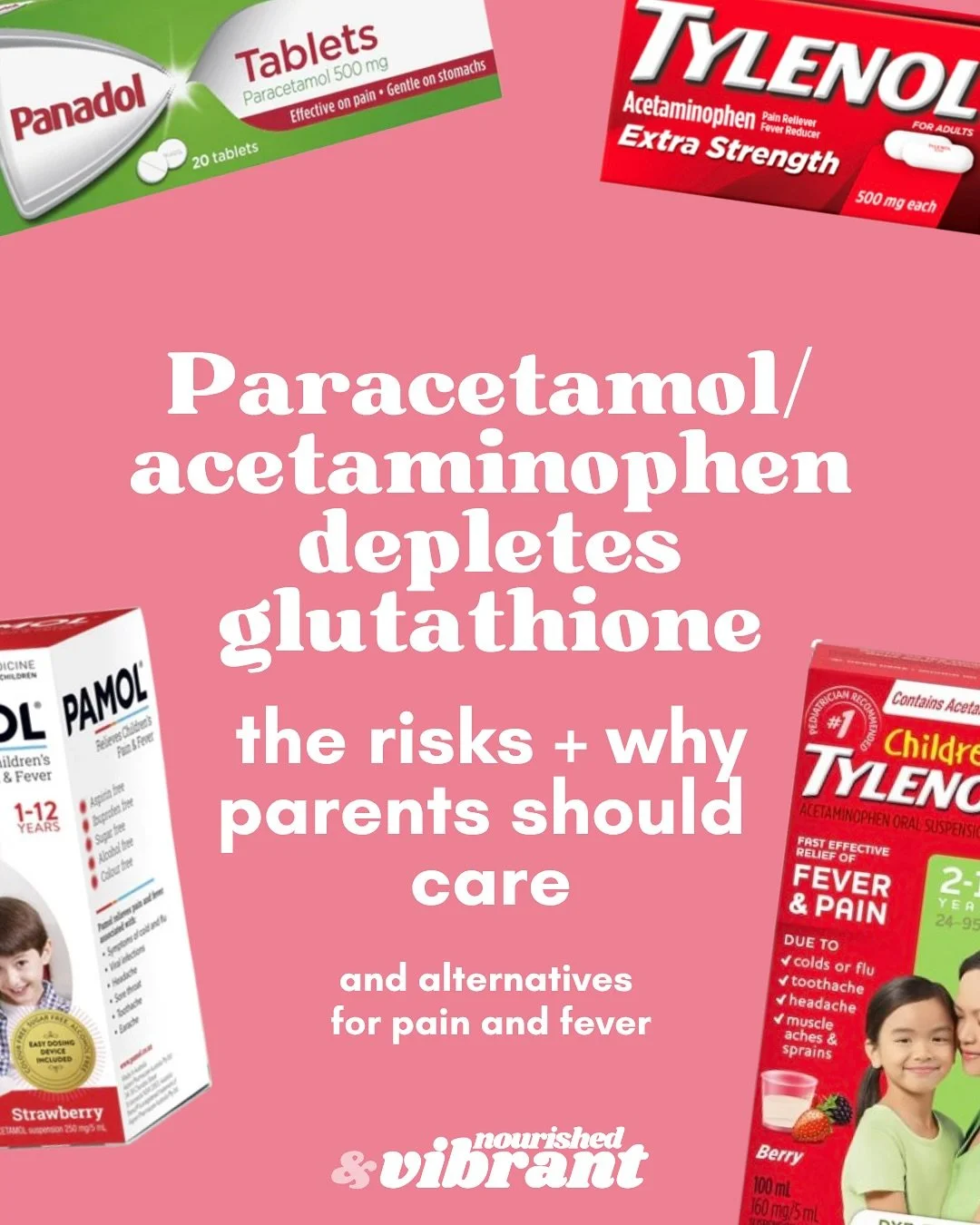 🌡️Comment FEVER for links to alternatives in post

👉Lets go through some basics: 
Paracetamol reduces fever and pain by acting in the brain. The body breaks it down mostly in the liver, through safe detox pathways. A small portion turns into a toxi