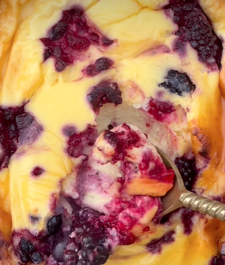 Baked Berry Protein Custard