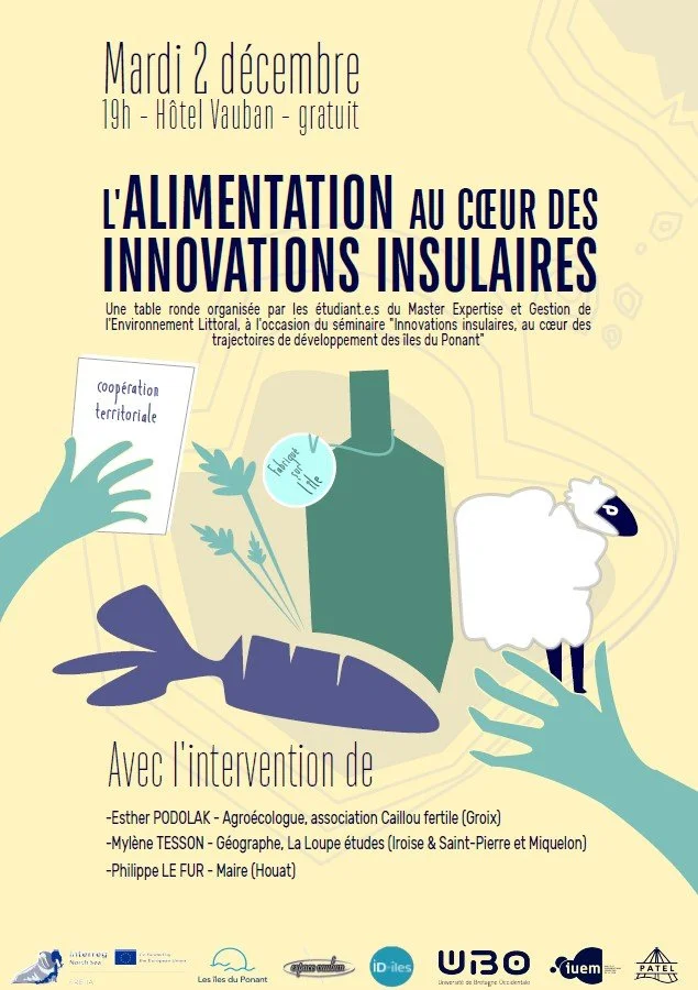 Table ronde «&nbsp;L’alimentation au cœur des innovations insulaires » - 2 décembre 2025, au Vauban, Brest