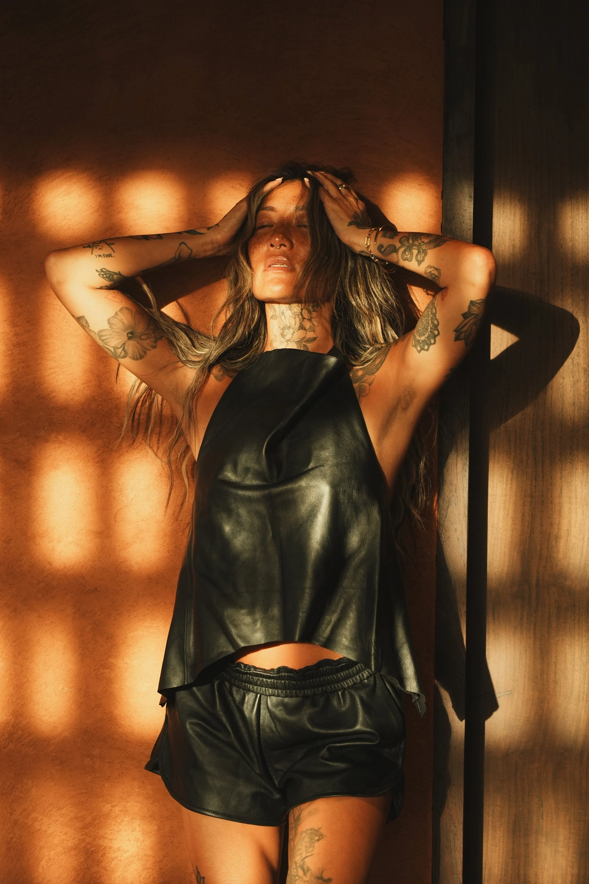 Becoming: Leather Halter Top