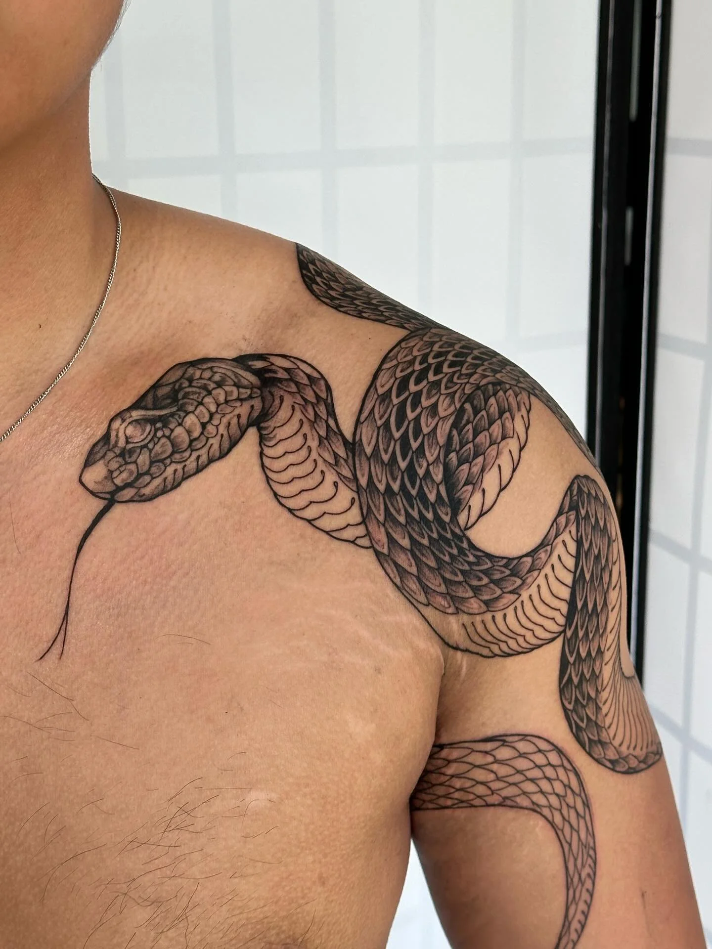 Work in progress for this massive snake on angelo!!. Next week im finishing it but im getting soo impatient lol. I cannot wait to show the finished product :D
