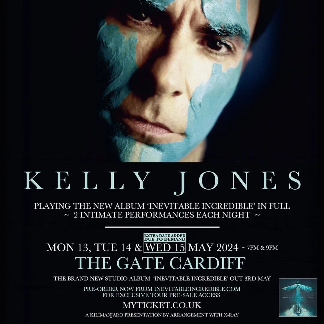 Thanks to everyone who's bought tickets already!! 💖 Due popular demand we're excited to say @stereophonicsofficial frontman Kelly Jones has added another date to his run of shows at The Gate in Cardiff on May 15th!

Tickets for all shows are now on 