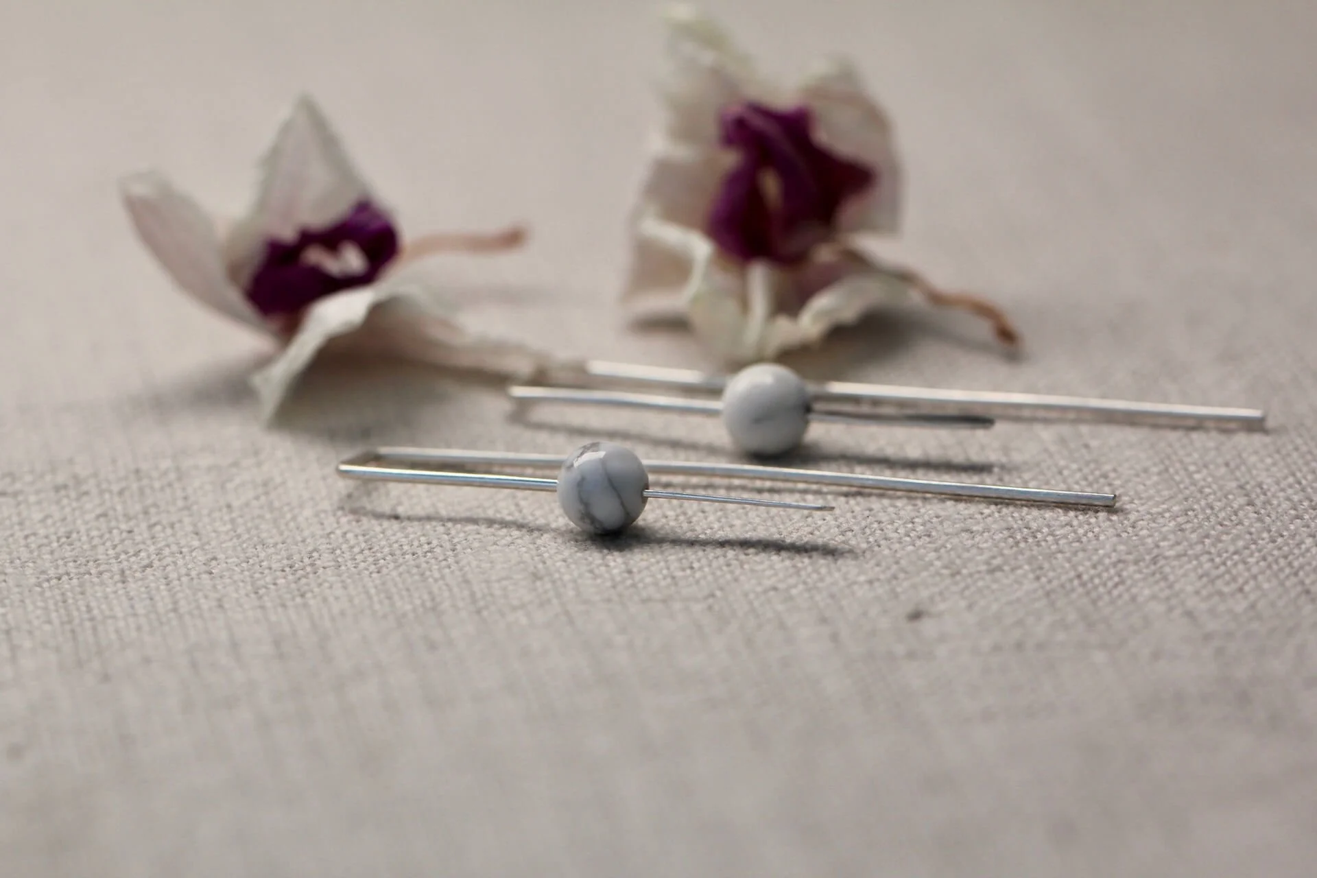 RR Designs - Mia Straight Howlite Earrings 2.jpg