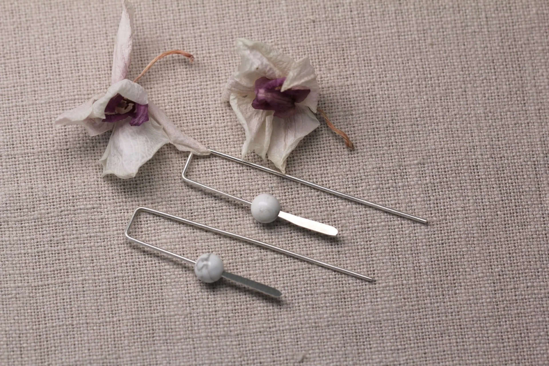 RR Designs - Mia Straight Howlite Earrings 6.jpg