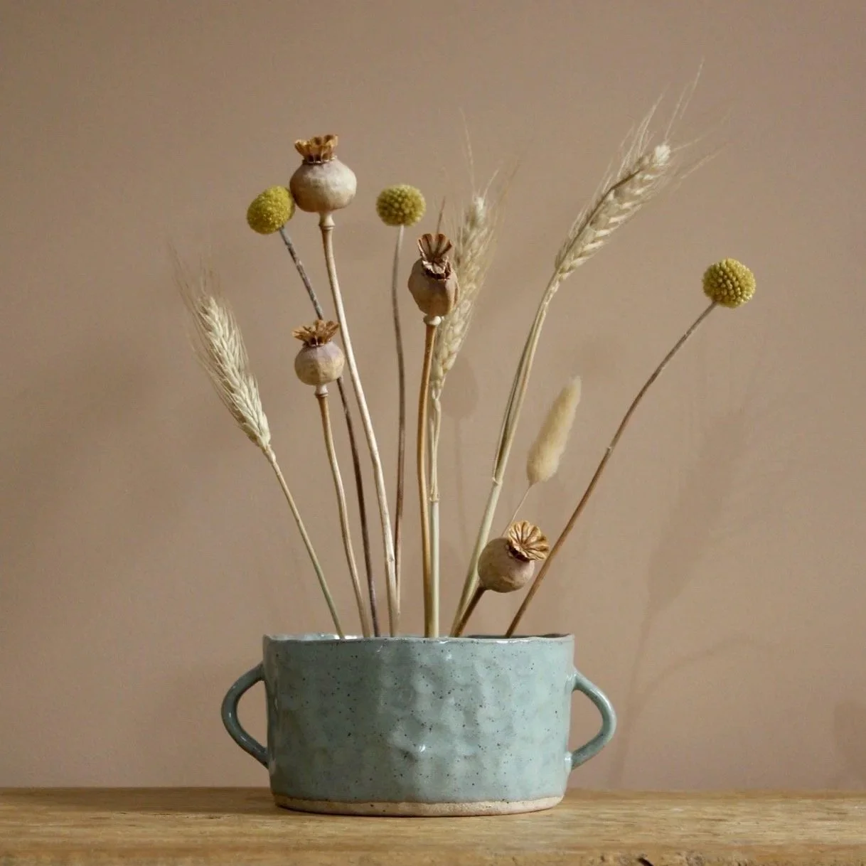 Mijikai Floral Display Bowl In Sage