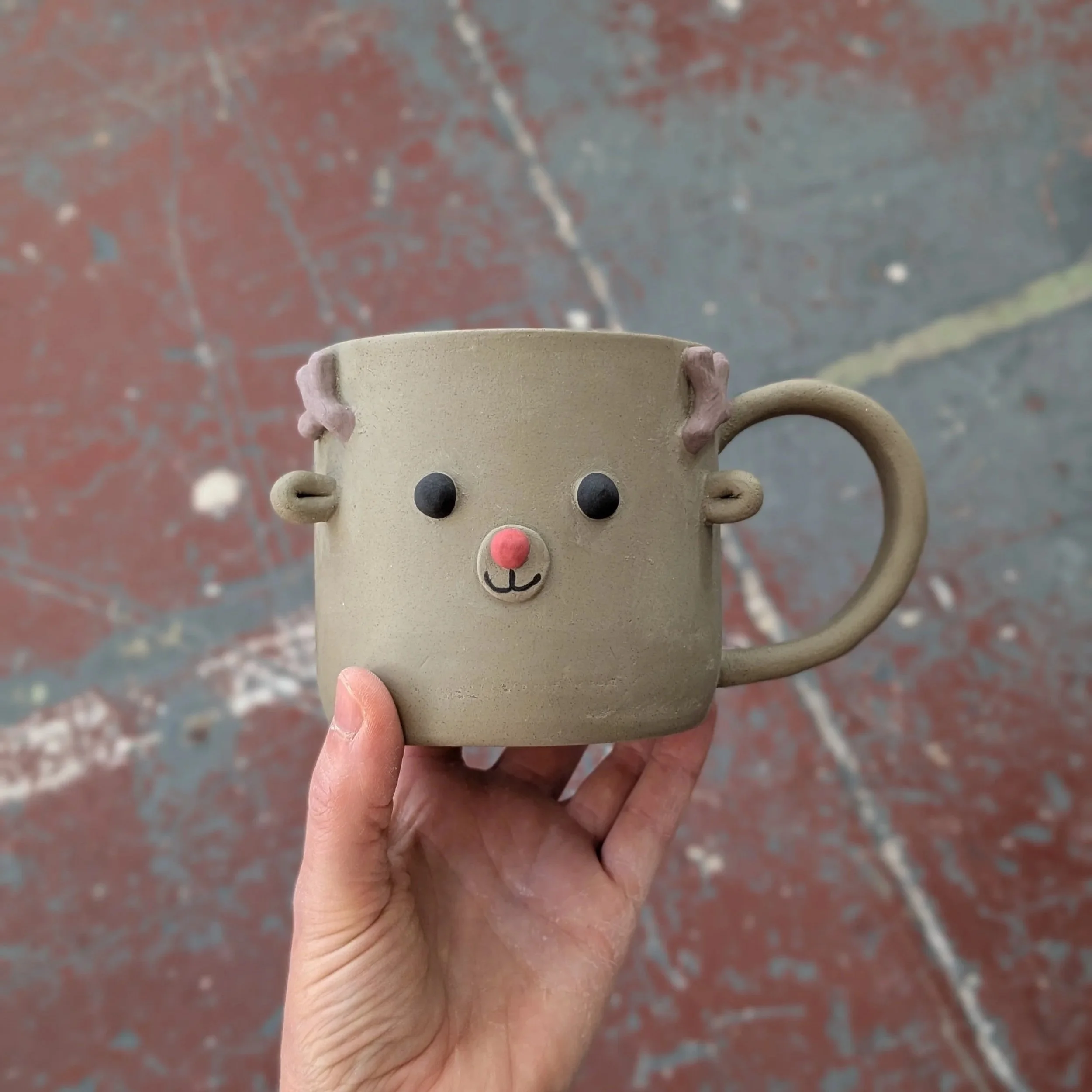 Beginners Ceramic Hand Building Reindeer Mug Workshop Dec 5th