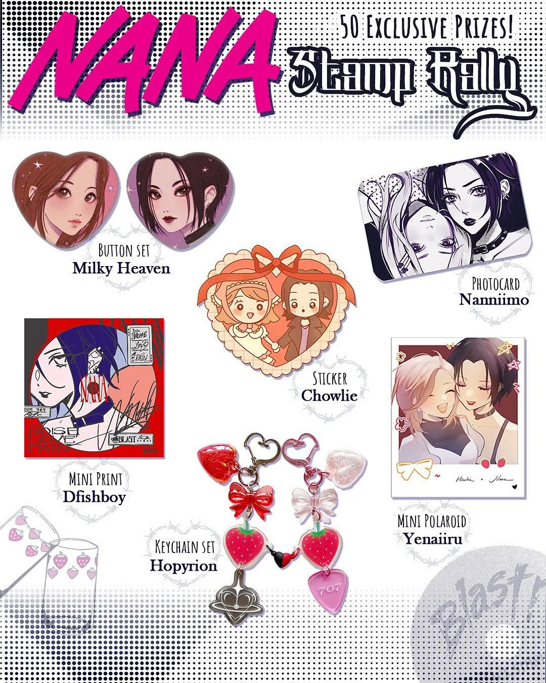 &ldquo;Hey Nana..&rdquo; 🍓
What if there was a NANA themed Stamp Rally? 
We wanna bring you a little BLAST at @polarisconvention and you can join the tour! 🎵
Our special tour merchandise is limited to 50 EXCLUSIVE GOODIE BAGS, which you can get at 