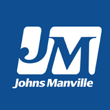 Johns Manville logo with blue background and white text