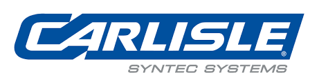 Carlisle Syntec Systems logo with blue and white colors
