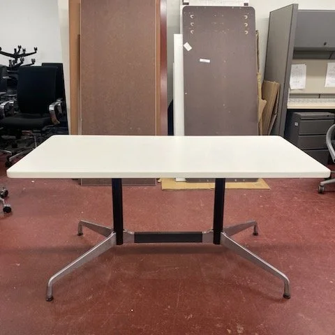 5' White Laminate Rectangular Conference Table