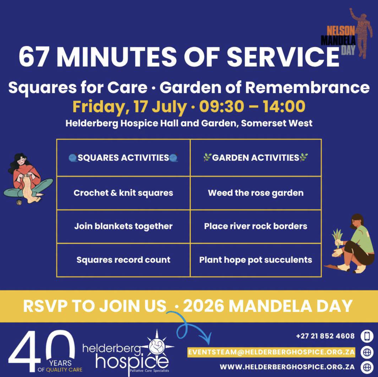Helderberg Hospice Square For Care Mandela Day Event