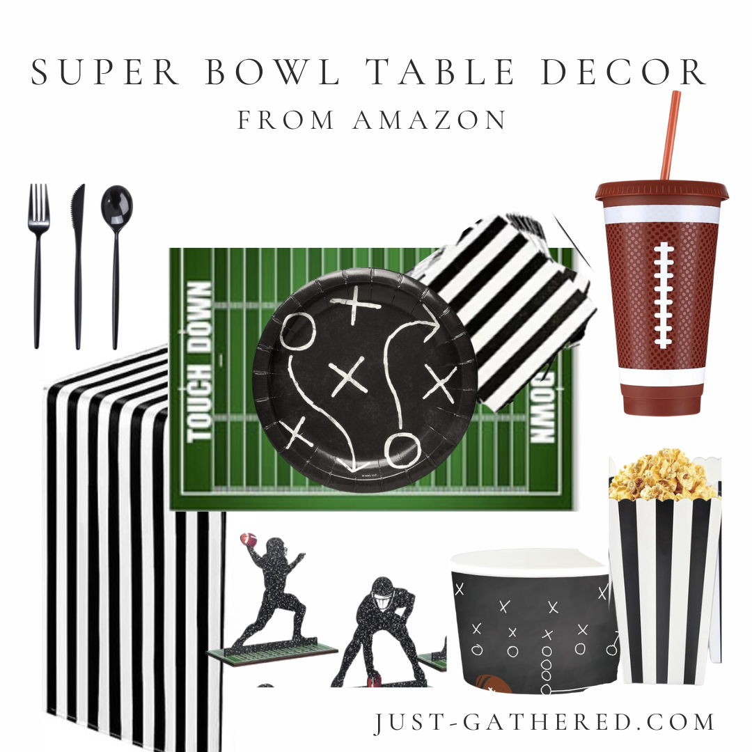 Super Bowl Party Decor Tablescape