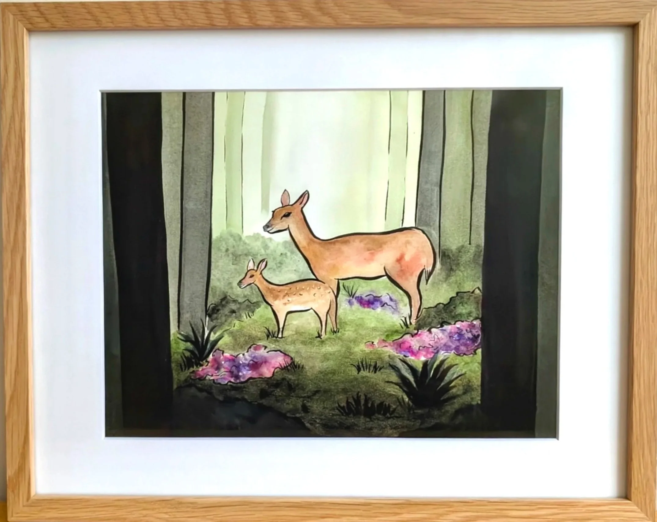 Deer in the Forest II
Watercolor on paper
9 x 12 in.