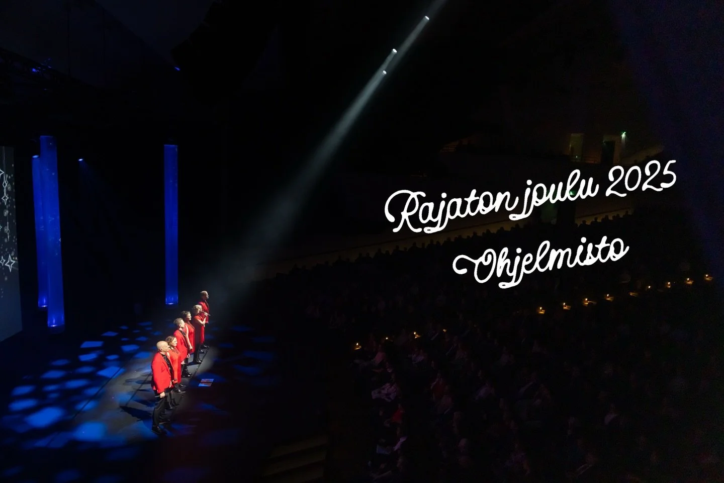 ⭐️RAJATON JOULU 2025 -OHJELMISTON TEKIJ&Auml;TIEDOT⭐️

1. Arkihuolesi kaikki heit&auml; (s&auml;v. Leevi Madetoja, san. Alpo Noponen) 
2. Kuului laulu enkelten (s&auml;v. ranskalainen kansans&auml;velm&auml;, san. R.R. Ryyn&auml;nen, sov. Soila Sario