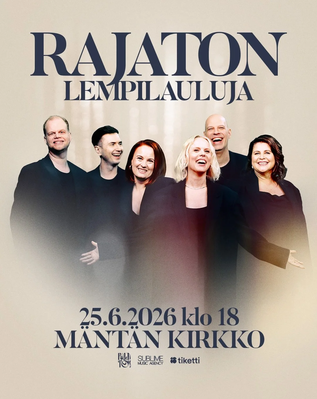 Seuraava Rajaton Lempilauluja -konsertti on M&auml;nt&auml;n kirkossa 25.6. klo 18. Tervetuloa akustiseen konserttiimme🌸! Liput l&ouml;yd&auml;t nettisivuiltamme.

Tsekkaa my&ouml;s muut keikkapaikat toisesta kuvastamme.

#rajaton #acappella #m&auml
