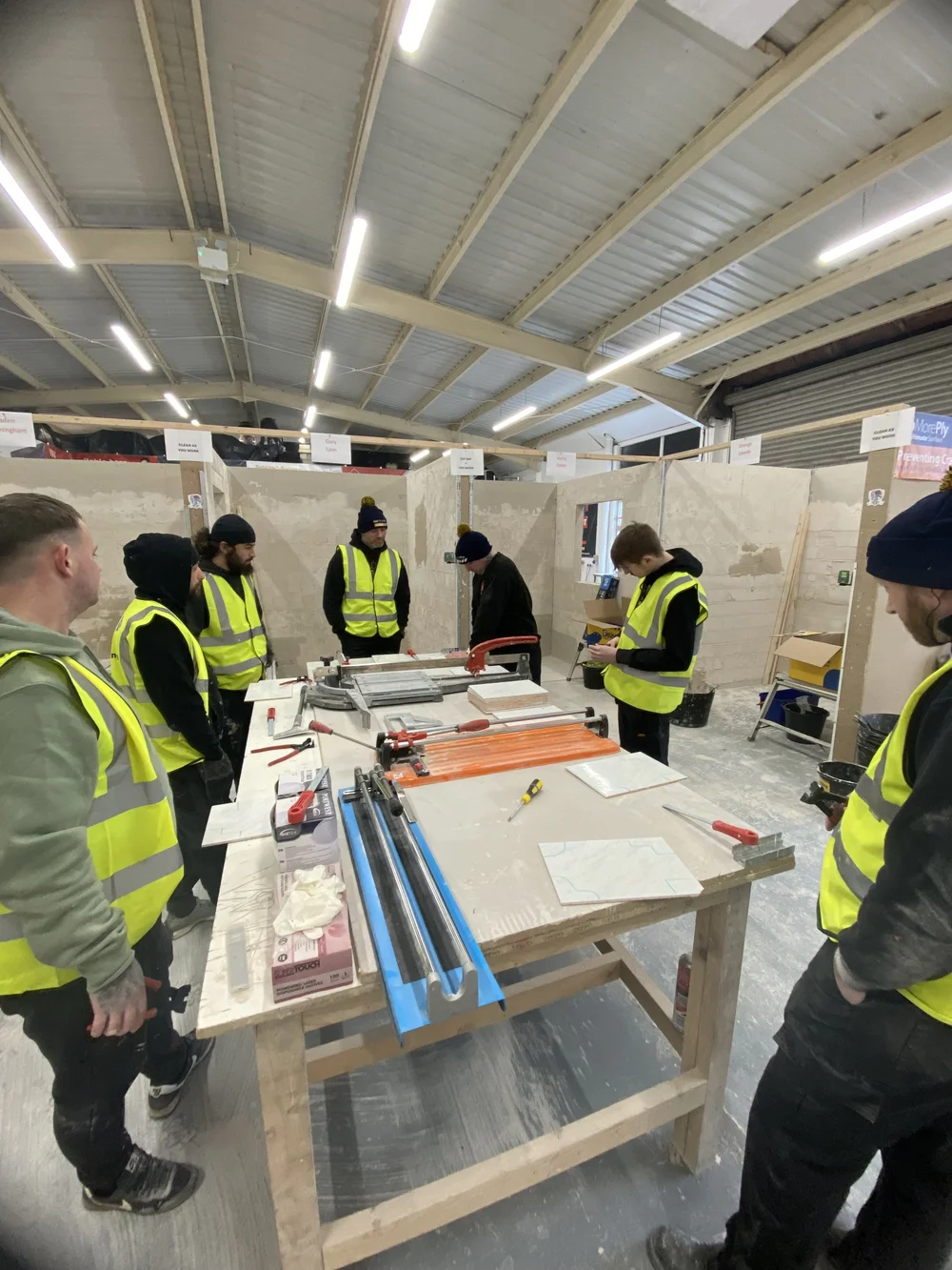 Students and facilities at New Beginnings Tiling Academy