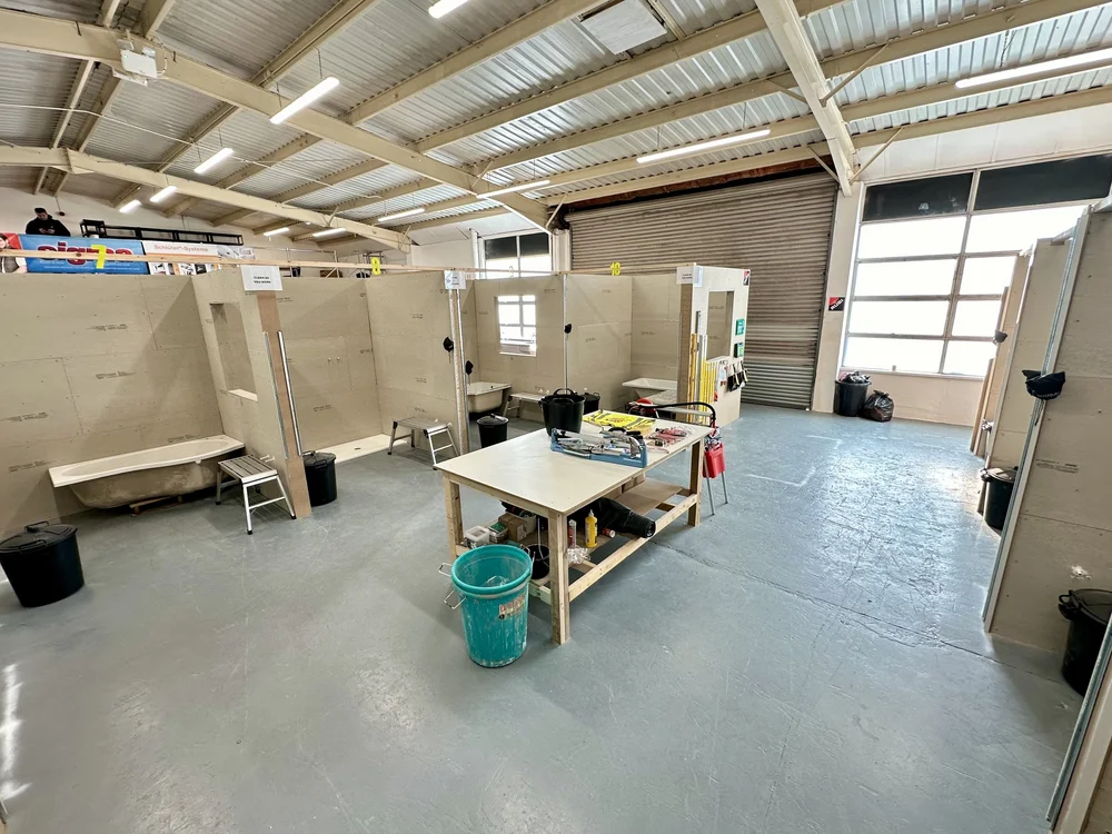Students and facilities at New Beginnings Tiling Academy
