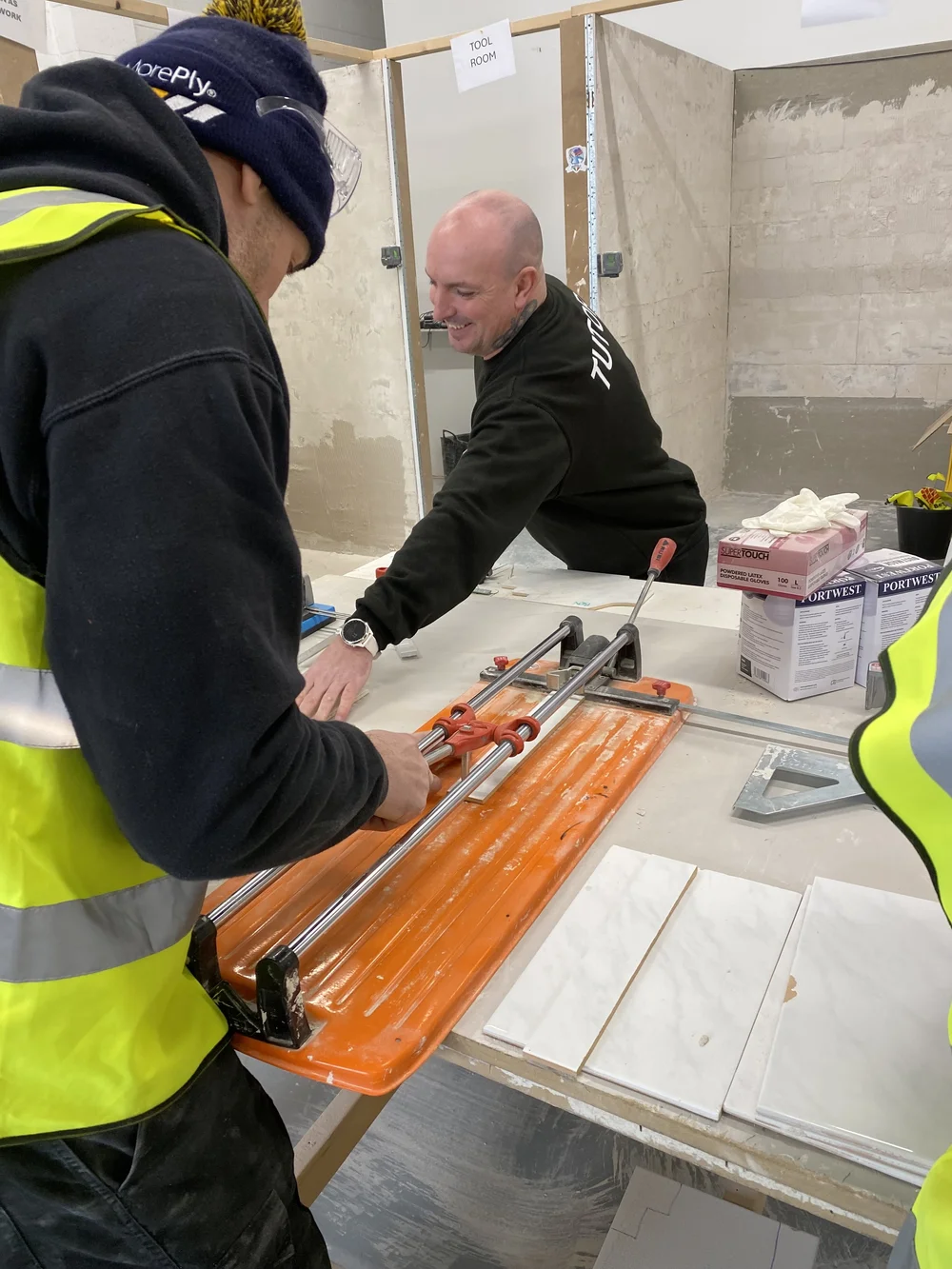 Students and facilities at New Beginnings Tiling Academy