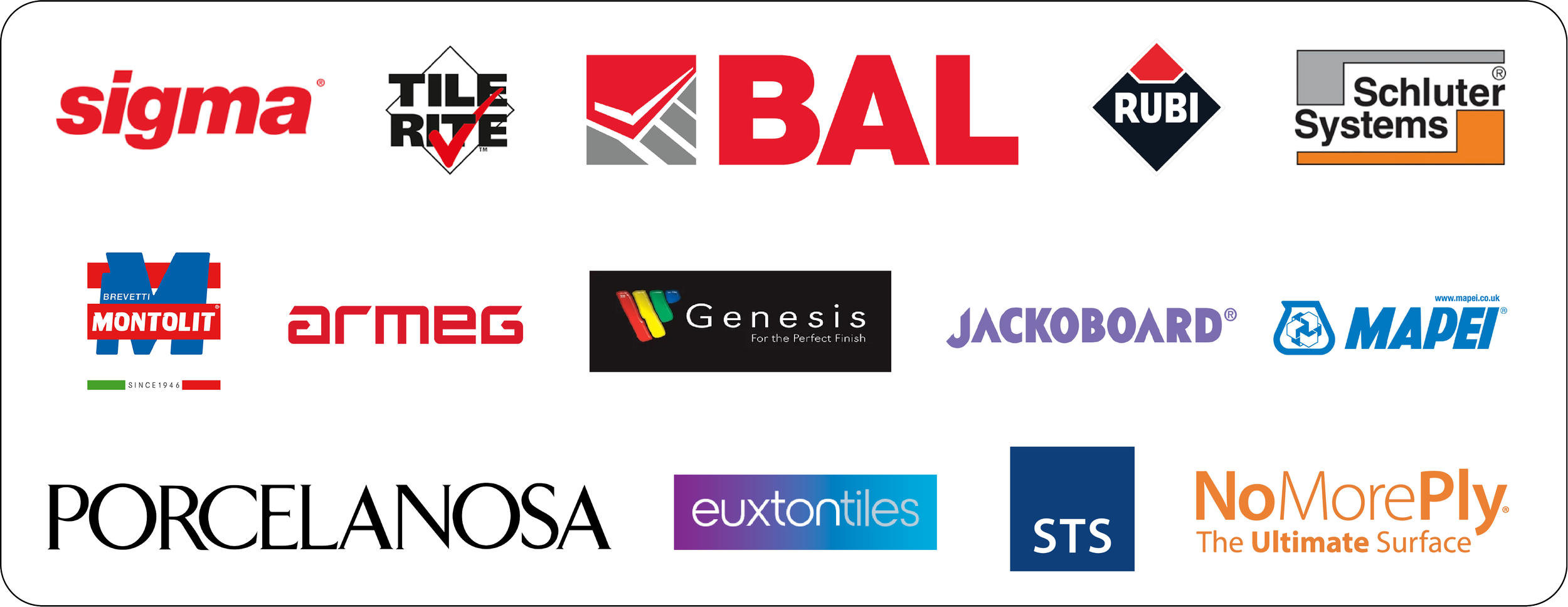 New Beginnings Tiling Academy brand partners