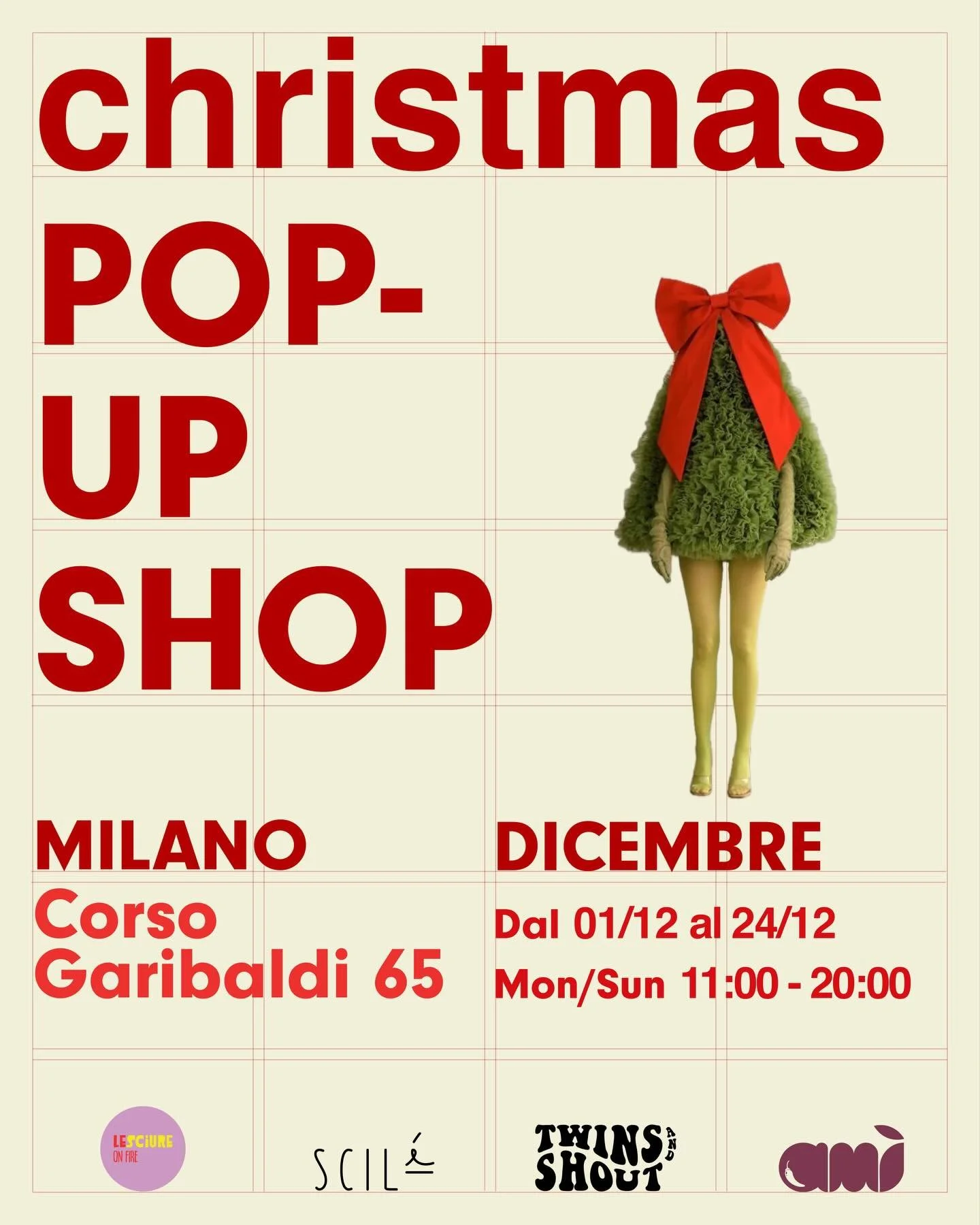 🎄 CHRISTMAS POP UP! 🎄
Il Natale sta arrivando&hellip; e noi siamo LA destinazione pi&ugrave; cool della citt&agrave;!

Dal 1 al 24 dicembre, Corso Garibaldi 65 diventa il nostro quartier generale natalizio:
✨ 4 brand fissi &mdash; @_ami_milano @les