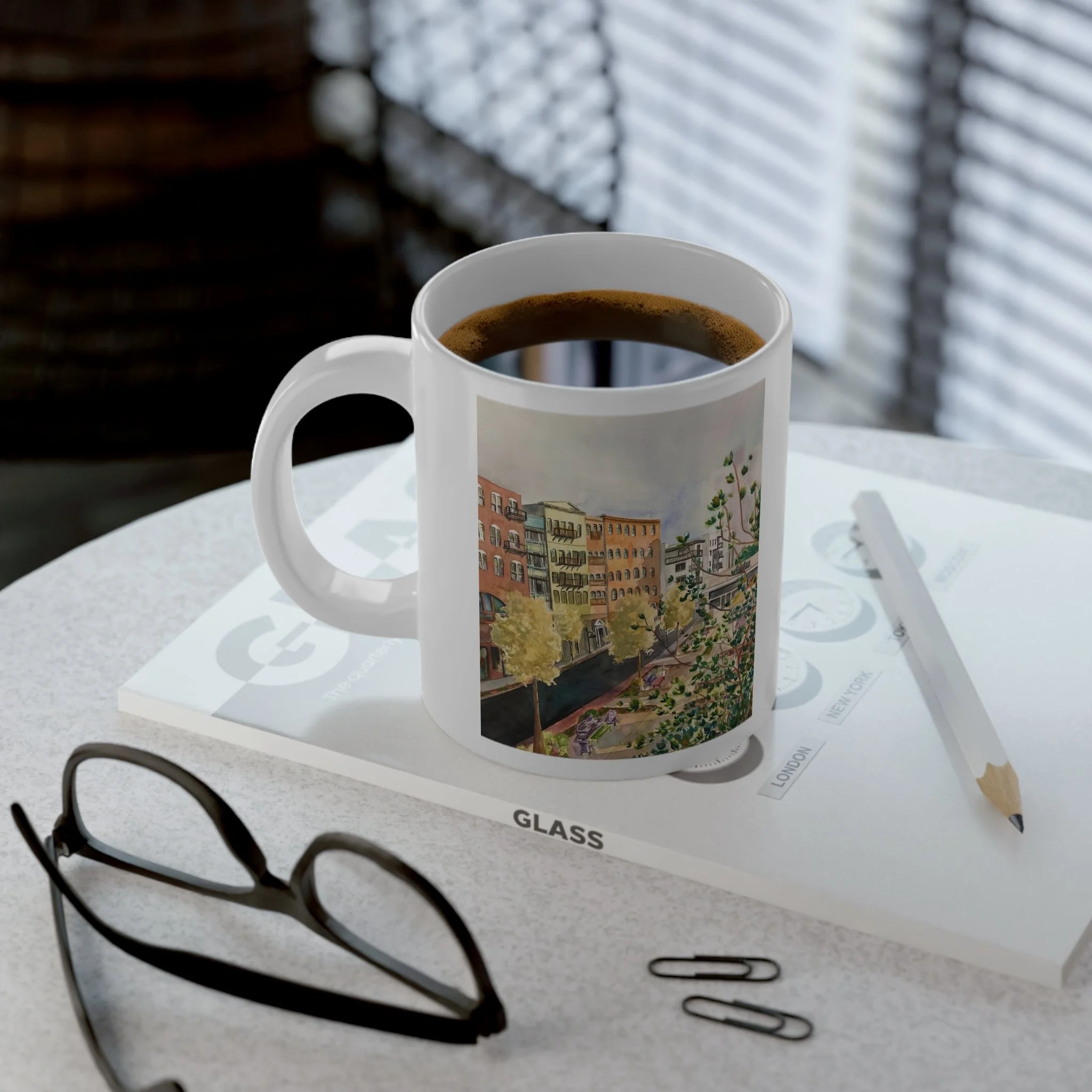 Jumbo Ceramic Mug - 20 oz. with Woodstock watercolor