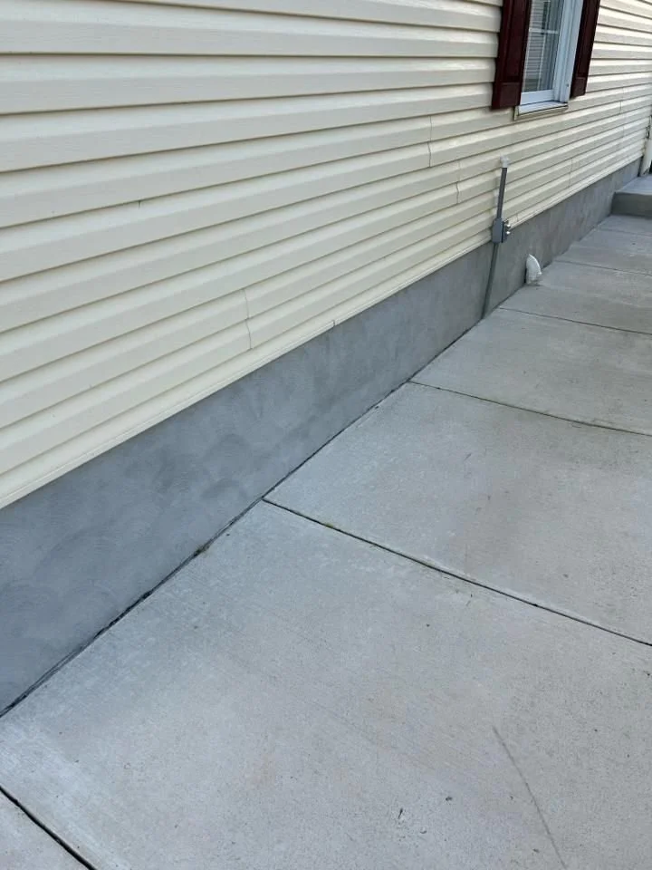 Concrete has been raised back into place