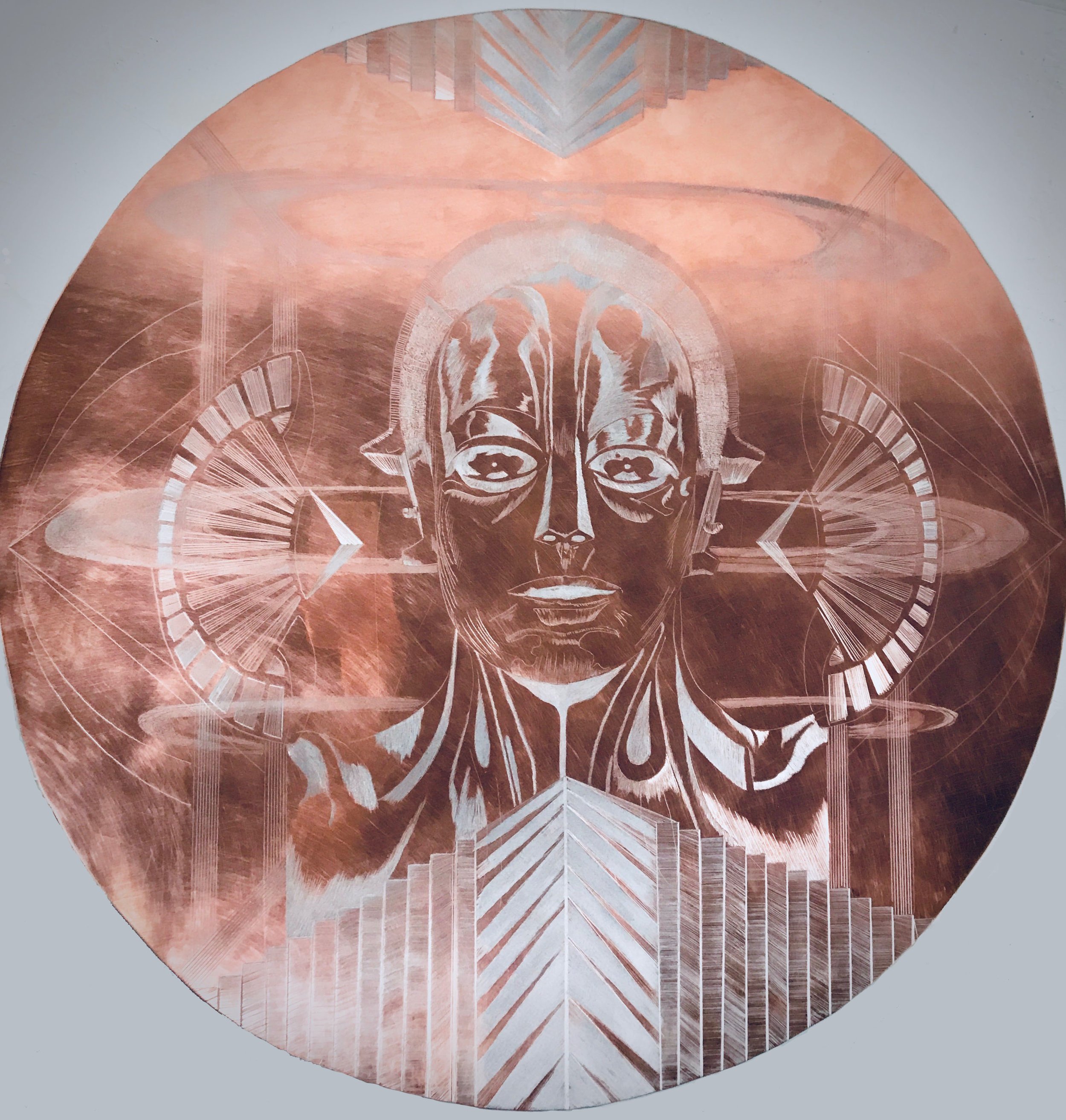 Metropolis:
Drypoint on Copper