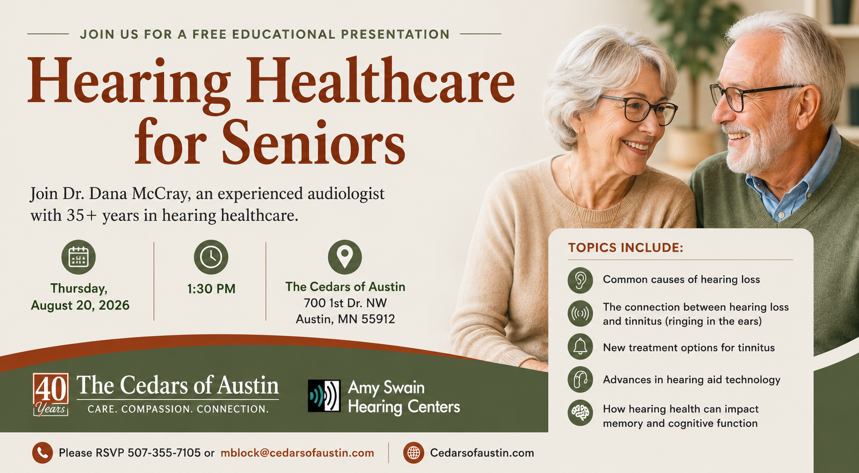 Hearing Healthcare for Seniors: Join Us for a Free Educational Presentation
