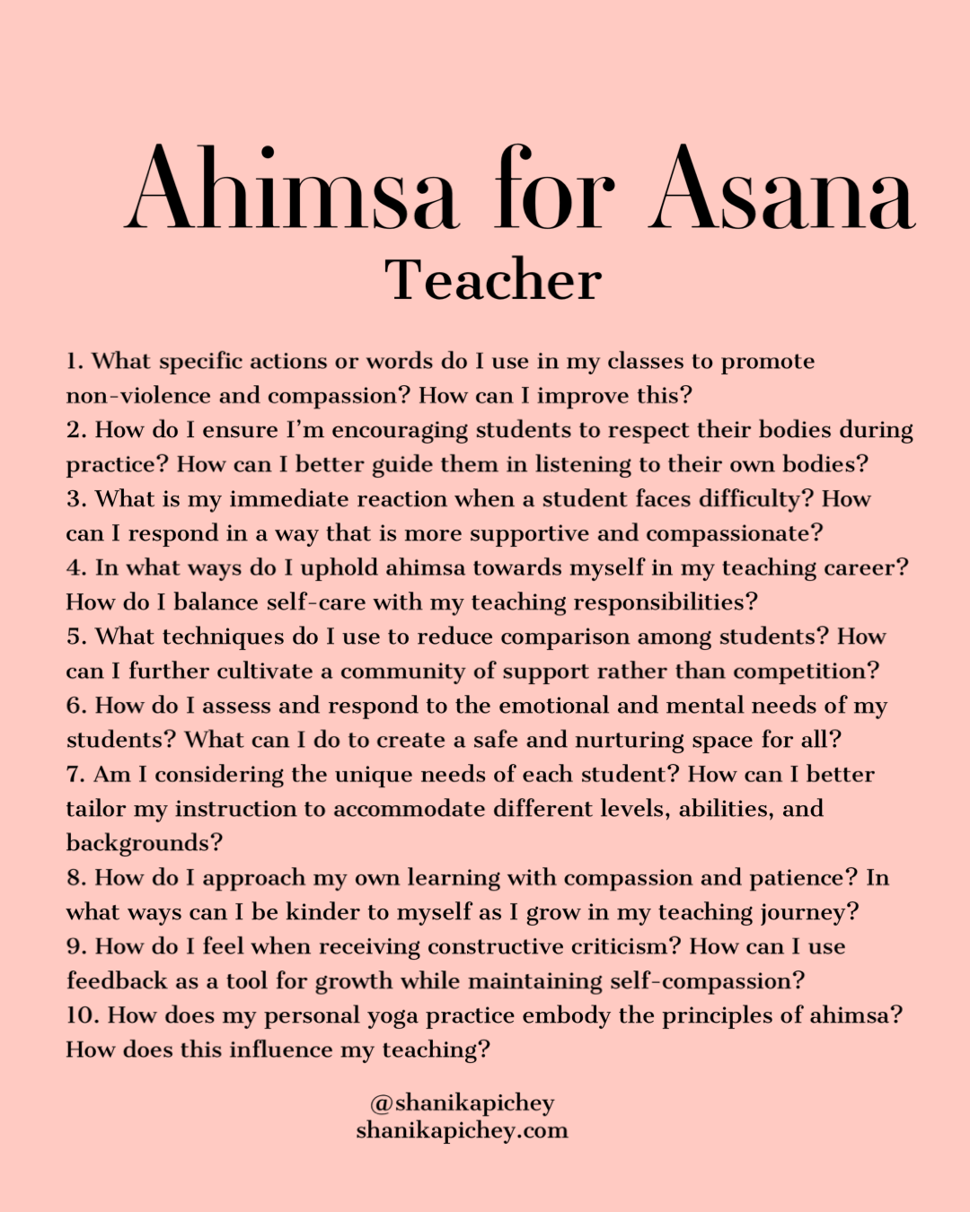 Yoga Journal Prompts for Teachers to Practice Ahimsa in Class