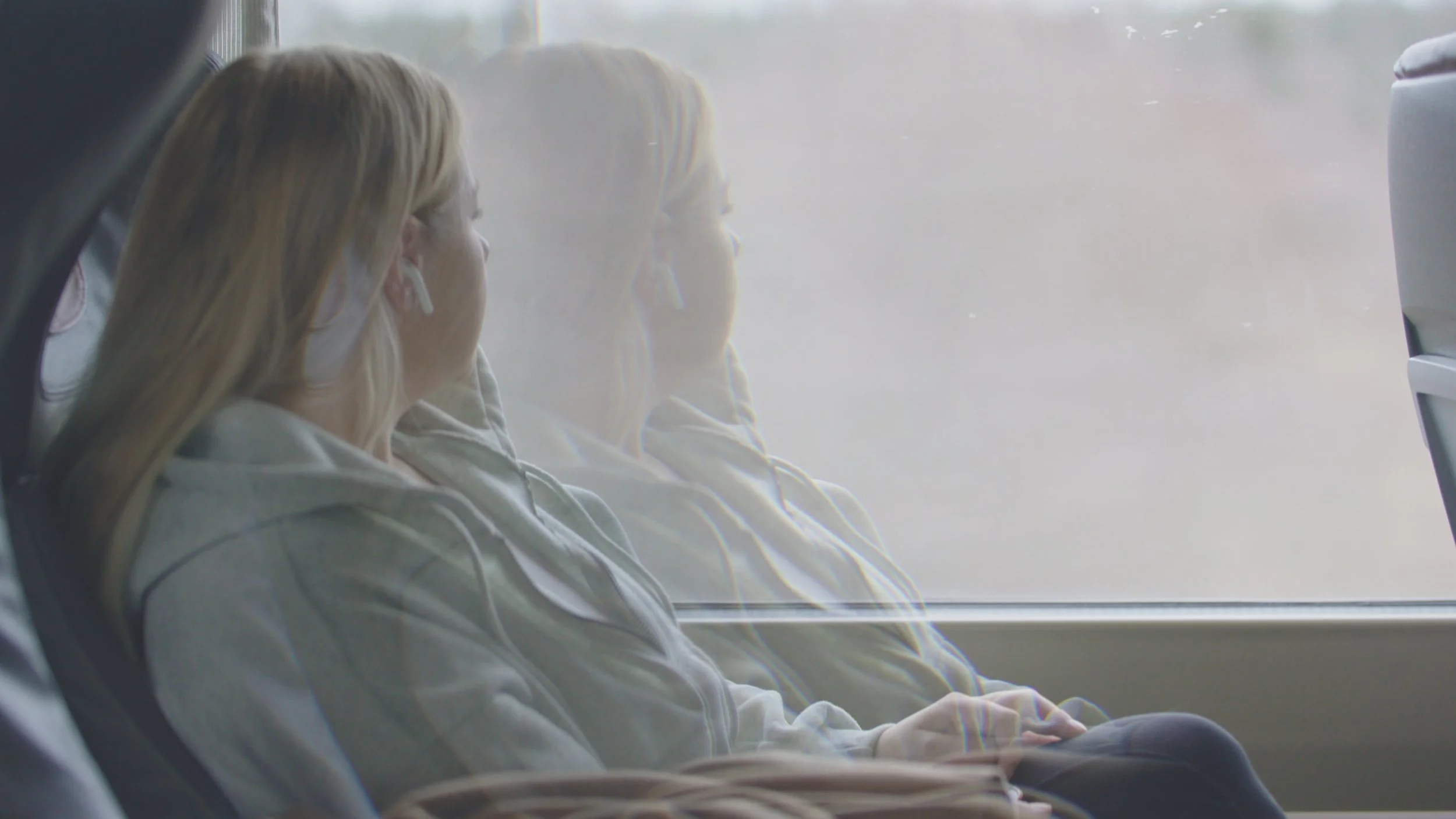 Jessica Baker on the train