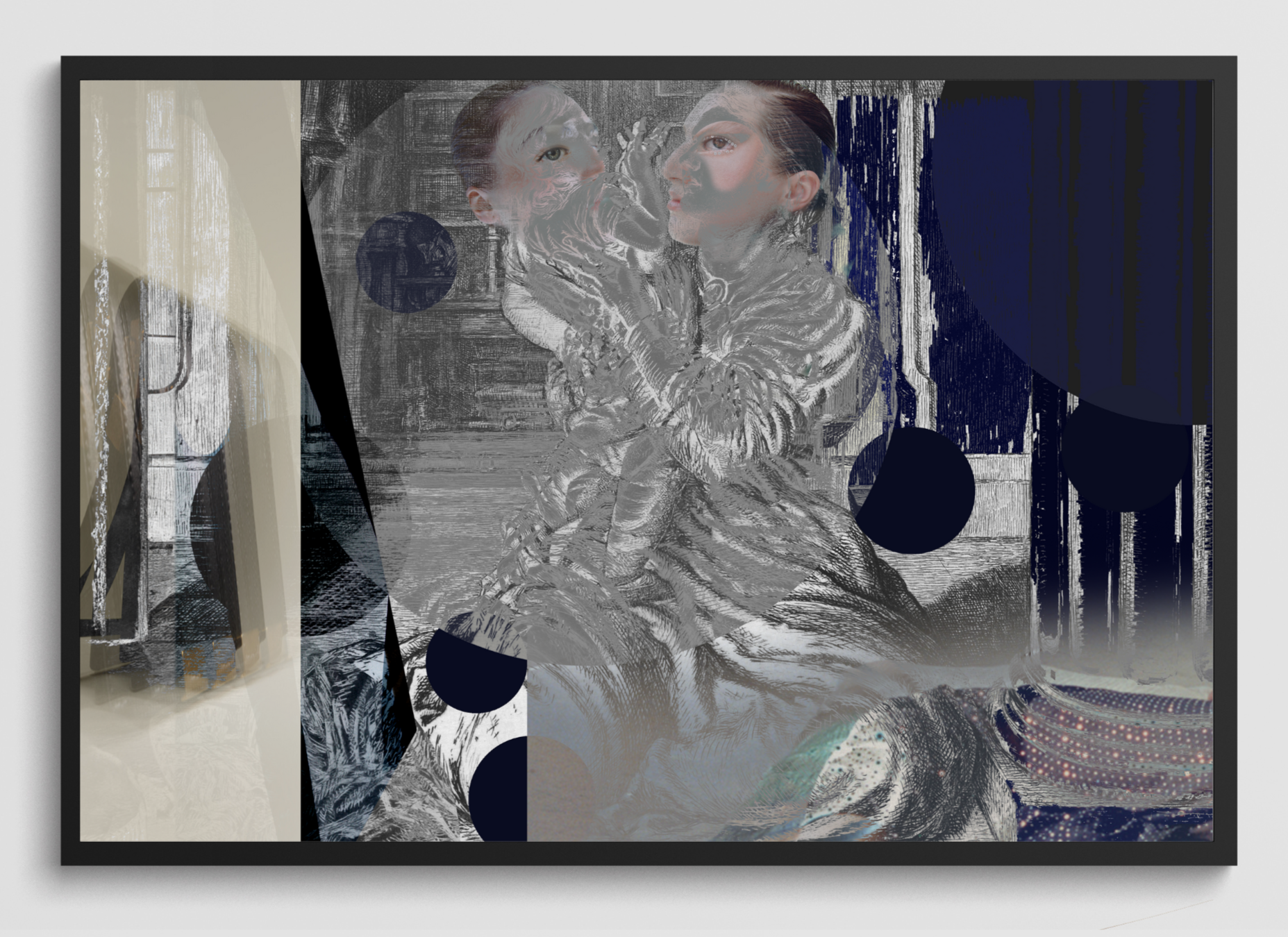 Framed Two Faced Giclée fine art print by Otto Lundbladh on Rauch 310g museum grade paper