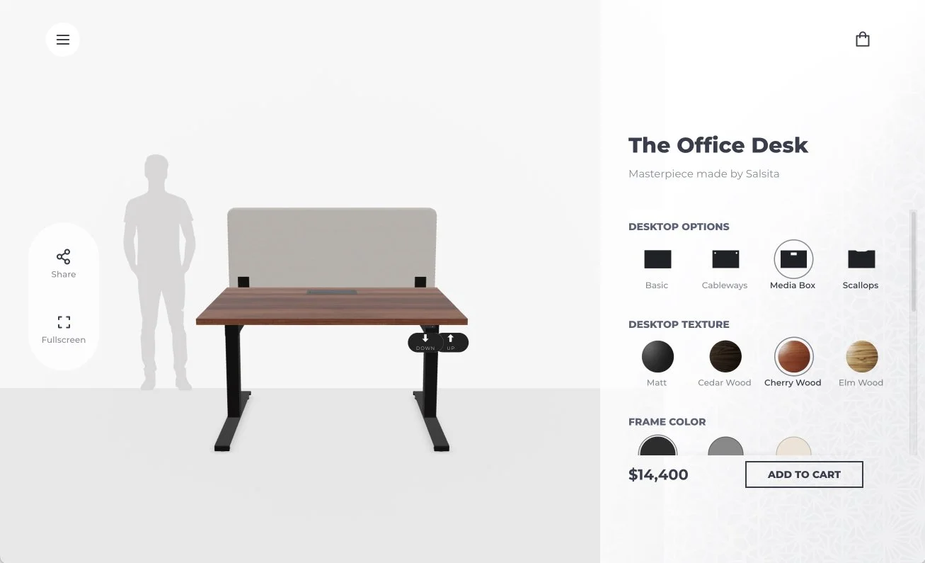 3d office desk configurator