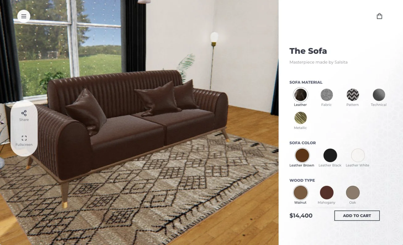 3d sofa configurator