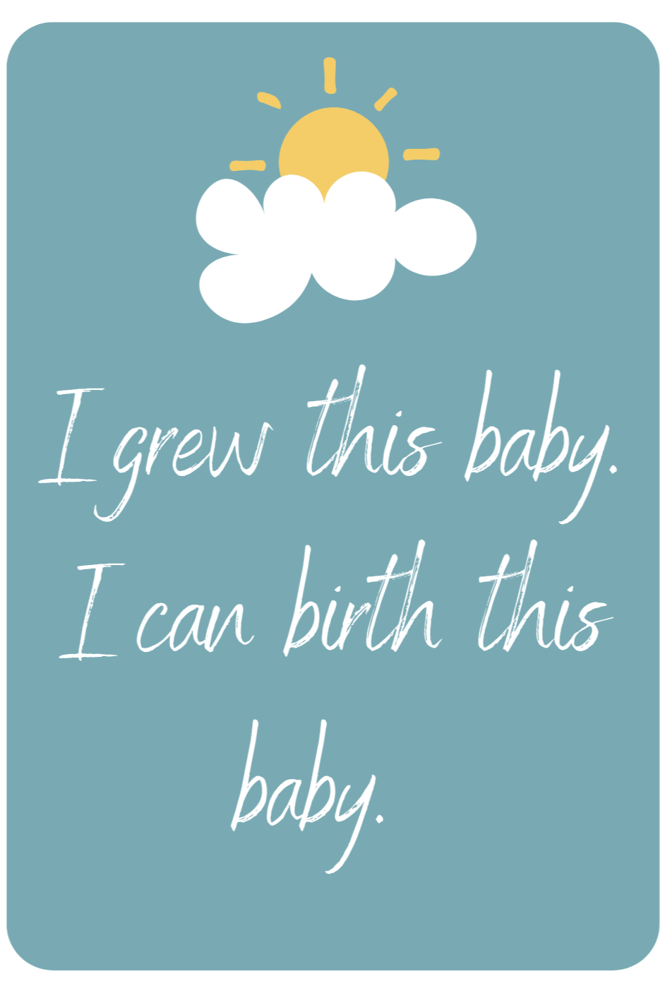 Birth Affirmation Cards: Garden