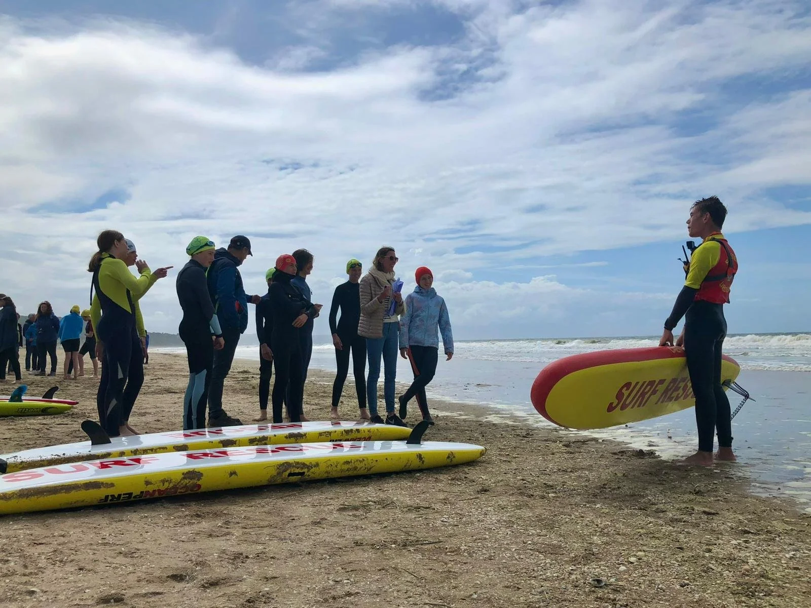 Entrainement poste plage Caen la mer