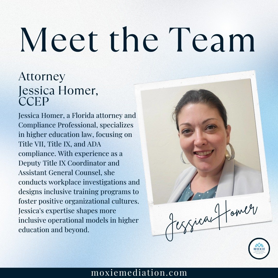 💼💬 Beyond investigations, Jessica's passion for equity shines through her proactive approach to fostering inclusive cultures. From training programs to values-based management, she's shaping a brighter future for educational institutions and workpl