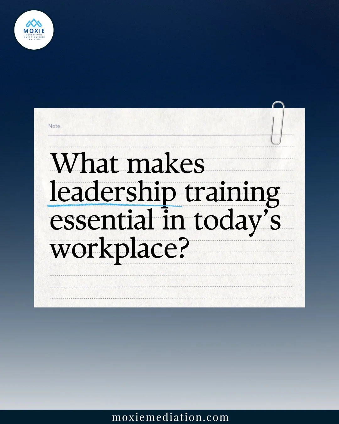 Have you ever wondered why leadership training keeps coming up in HR conversations?⁠
Because managers are carrying more responsibility today than ever before.⁠
⁠
A: Leadership training helps them handle difficult moments with confidence, communicate 