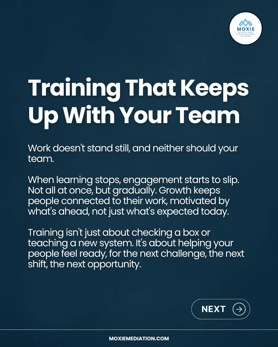 Learning isn&rsquo;t a one-time initiative. It&rsquo;s how resilient, engaged workplaces are built. 🌱

When training keeps up with change, teams don&rsquo;t just react, they&rsquo;re ready. 💡
Confident, capable, and invested in what&rsquo;s ahead.
