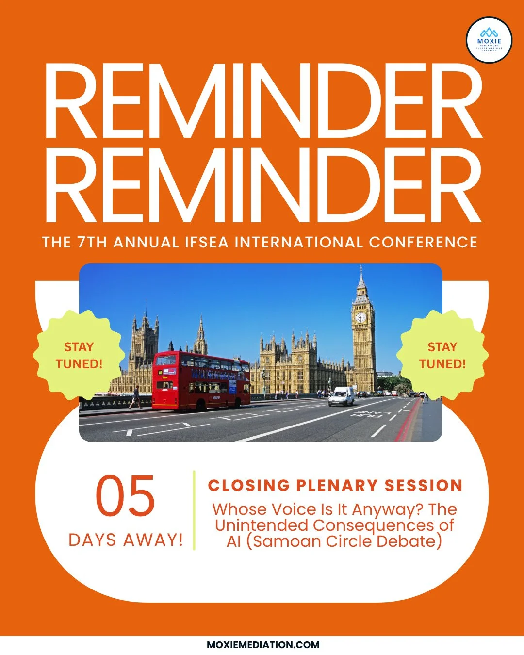 5 days away. ⏳⁠
⁠
On 16 June, Lindsey will be chairing a session at the 7th Annual IFSEA International Conference in London.⁠
⁠
&ldquo;Whose Voice Is It Anyway?&rdquo; will be a Samoan Circle debate on AI-written complaints, enquiries, and executive 