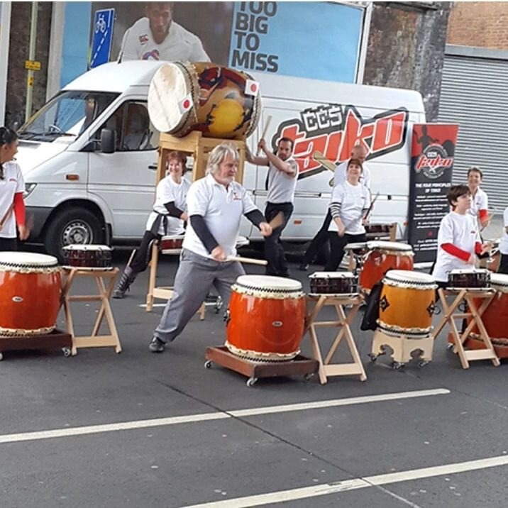 Pictures from when we played outside Kingsholm Stadium in Gloucester!