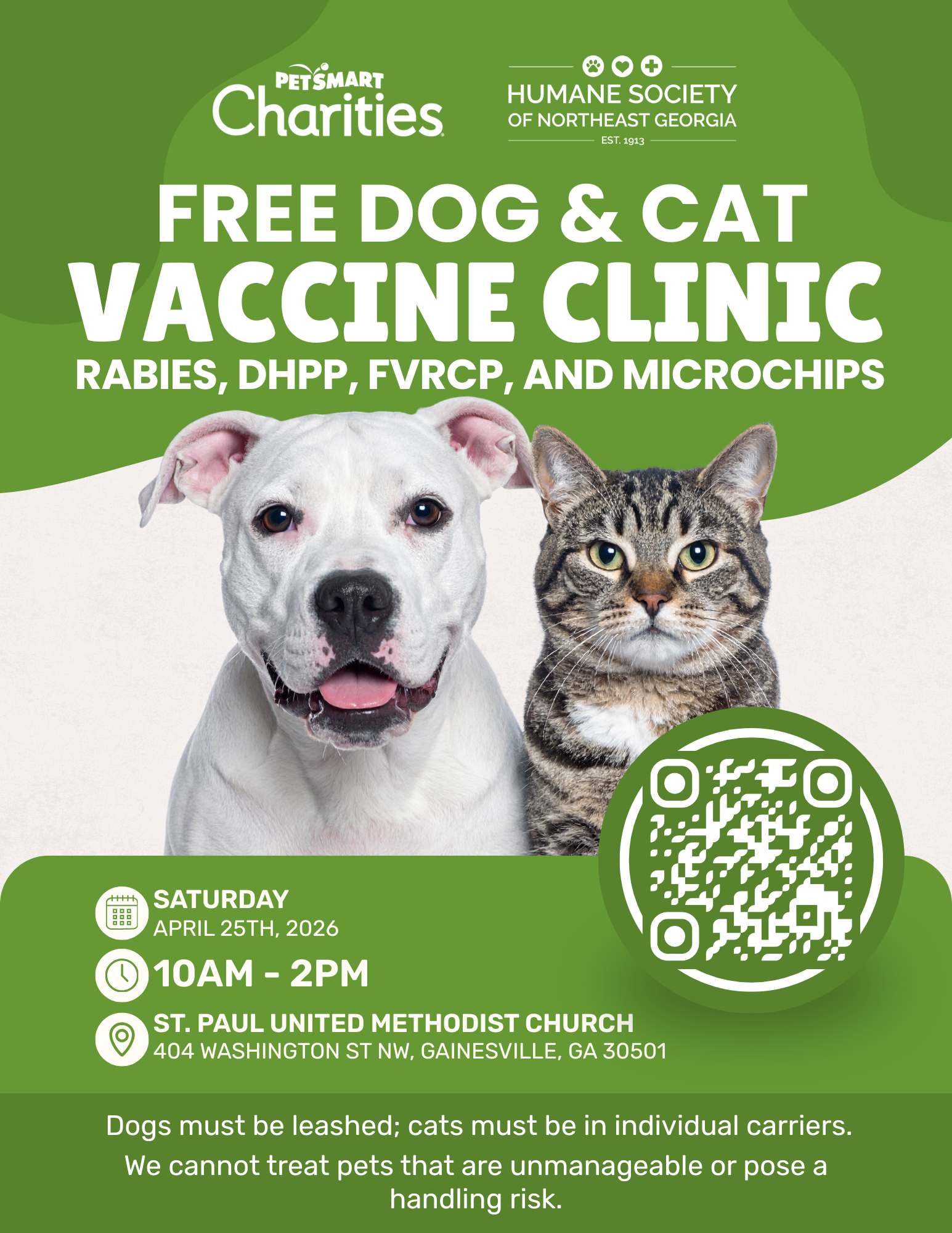 Free Dog &amp; Cat Vaccine Clinic