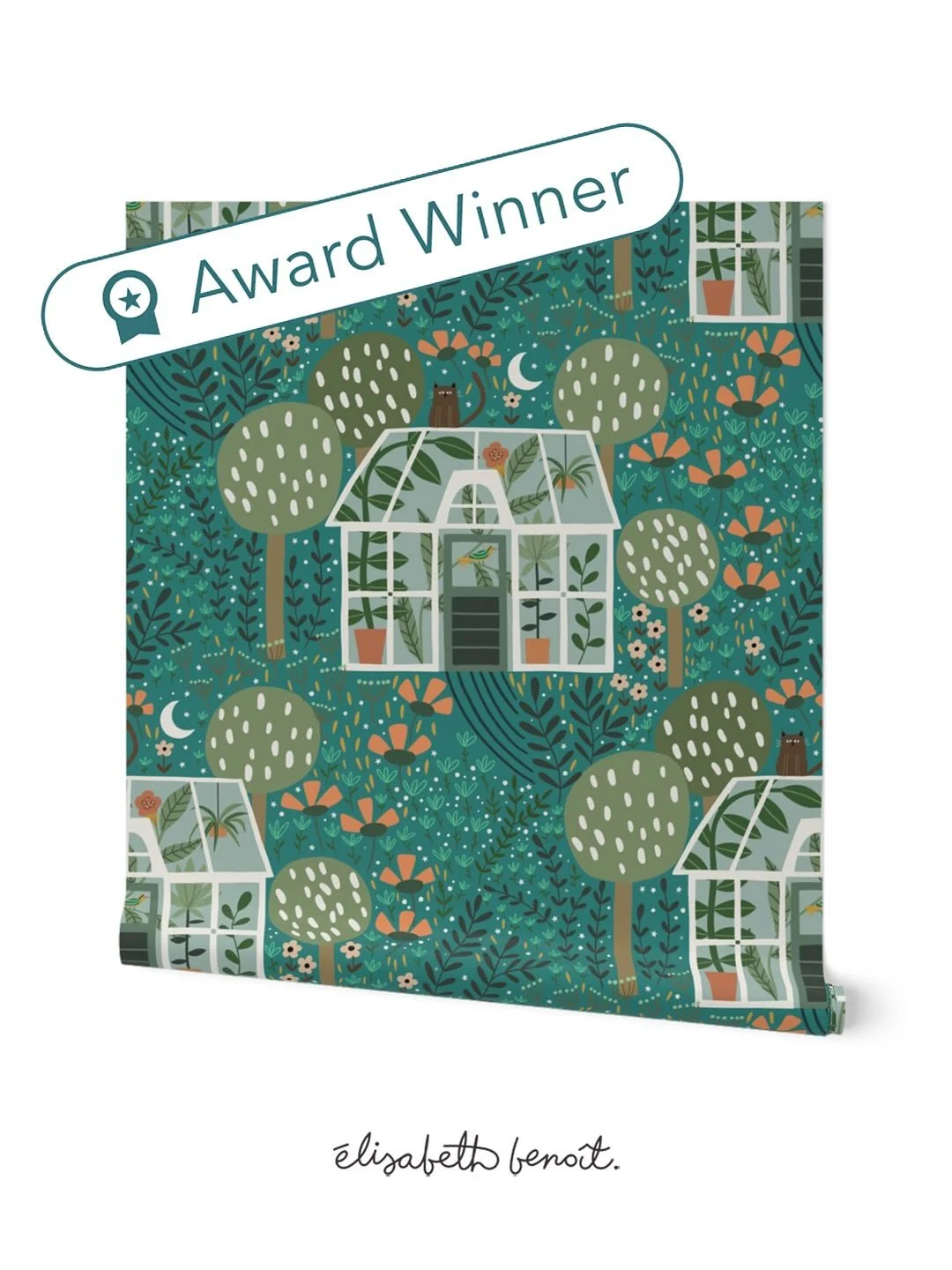 *English below*
✨ I am so happy to have won an Award and 54ᵉ place out of 1035 participants in the Spoonflower "Garden Tapestry" challenge! 🌿🧵

A huge thank you to everyone who took the t