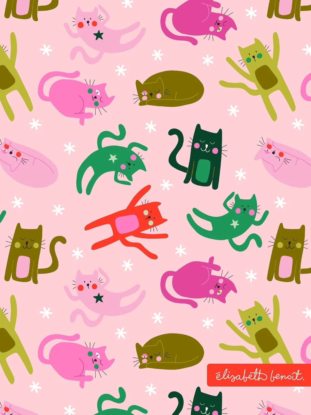 *English Below*
🐱✨ Nouvelle collection sur Spoonflower - Chats de No&euml;l !
🎄Une bande de chats joyeux et color&eacute;s pr&ecirc;ts &agrave; c&eacute;l&eacute;brer les F&ecirc;tes avec vous! 💕
Lien dans la bio pour d&eacute;couvrir toute la col