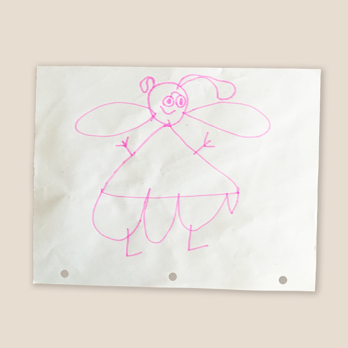 Elisabeth a fait un super motif avec les dessins de Milie. Elle est vraiment très fière.