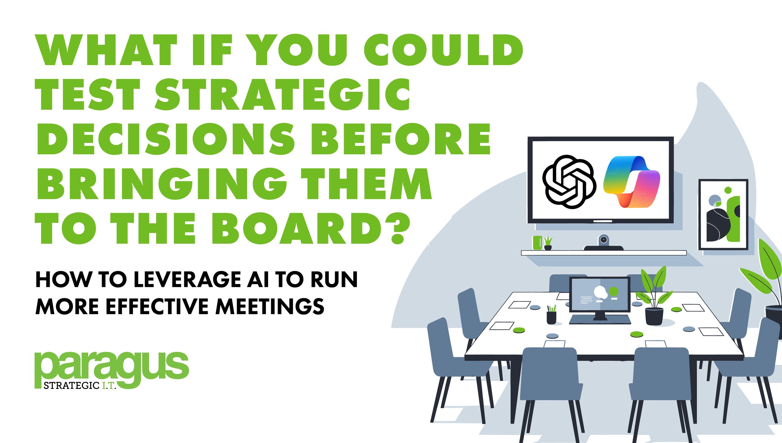 AI mock meeting graphic to test strategic decisions
