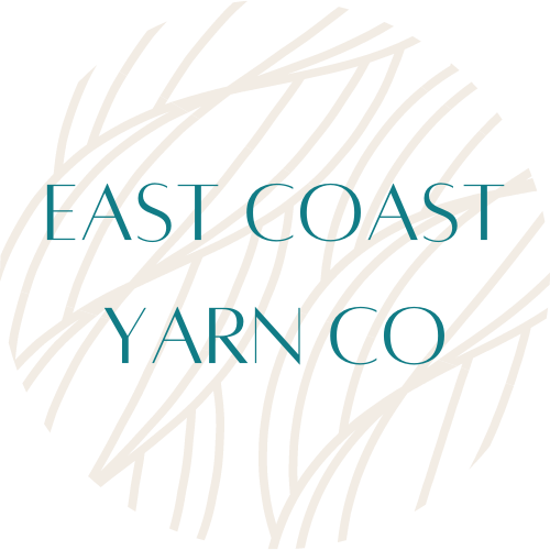 East Coast Yarn Co logo, a circle with lines representing plies of yarn.