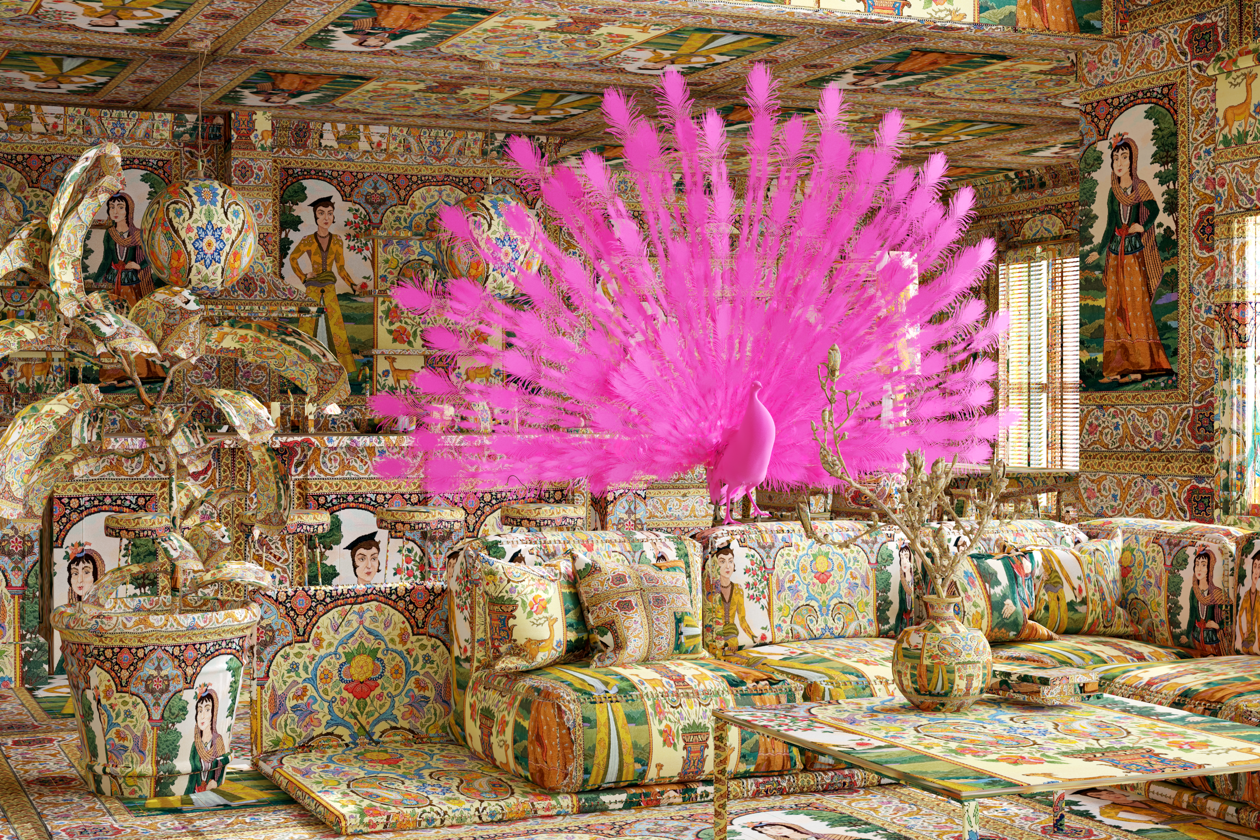 PEACOCK IN THE CARPET ROOM #2.png