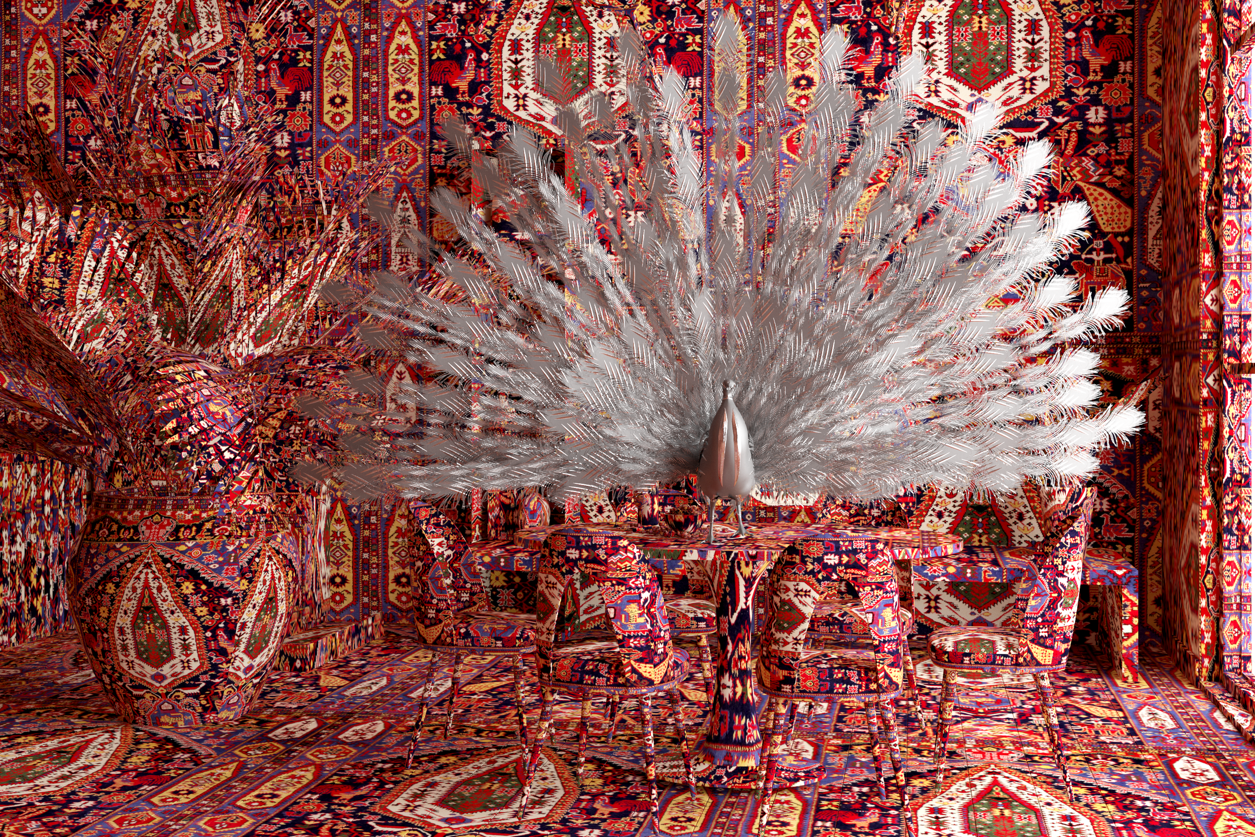 PEACOCK IN THE CARPET ROOM #1.png