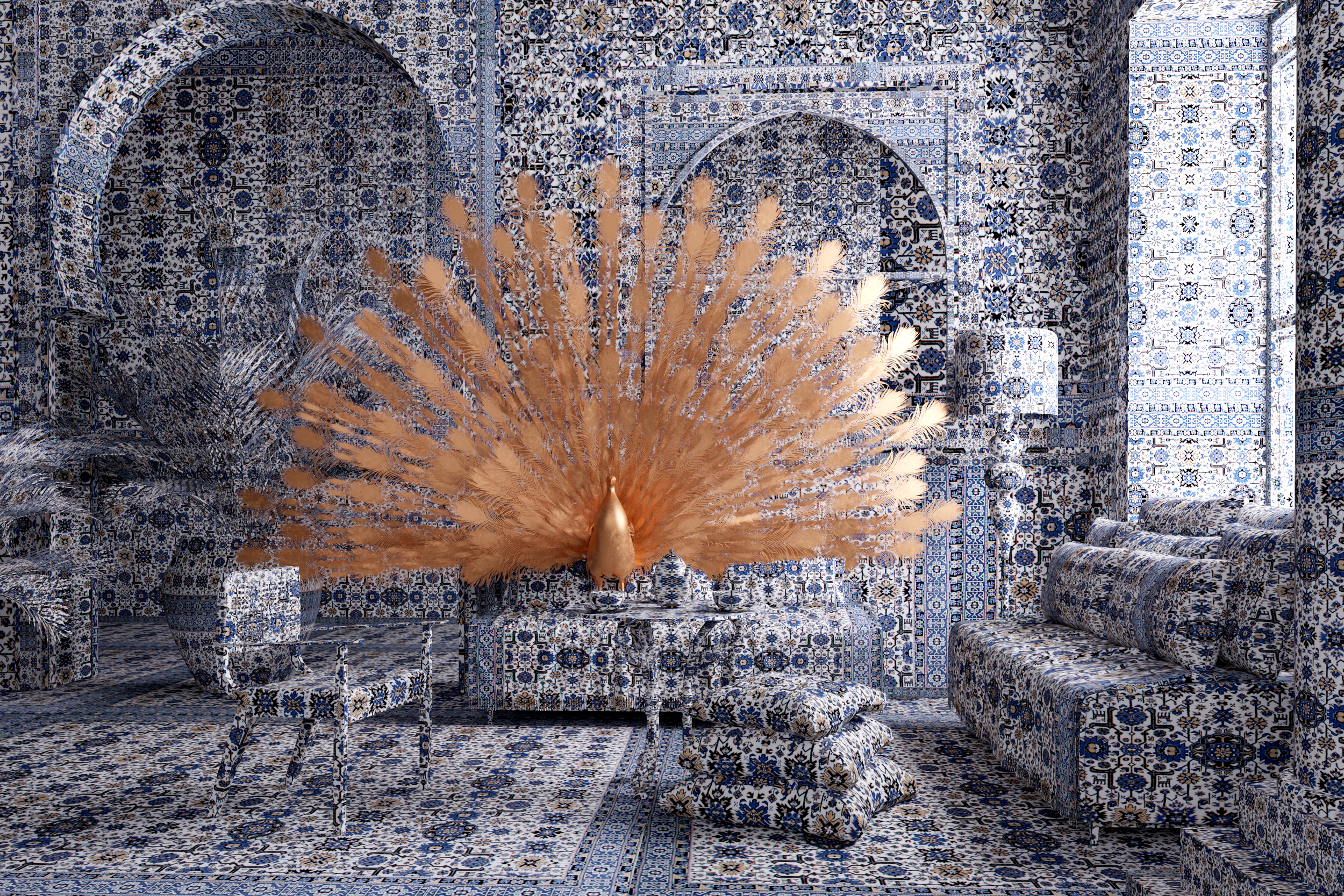 PEACOCK IN THE CARPET ROOM #3.png